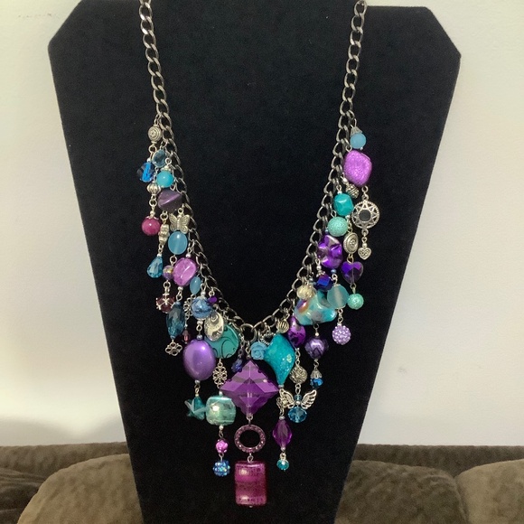 ART BY AMY LABBE New Gorgeous Necklace 13.5"long +2.5" extended chain - Picture 2 of 7